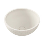 Fienza Alba Concrete Round Bowl Basin 362x145mm Warm White
