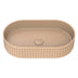 Fienza Minka Fluted Pill Shaped Solid Surface Basin 550x340x120mm Dusk