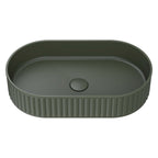 Fienza Minka Fluted Pill Shaped Solid Surface Basin 550x340x120mm Forest