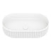Fienza Minka Fluted Pill Shaped Solid Surface Basin 550x340x120mm Matte White