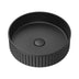 Fienza Minka Fluted Round Solid Surface Basin 400x120mm Matte Black
