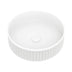 Fienza Minka Fluted Round Solid Surface Basin 400x120mm Matte White