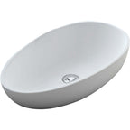 Fienza Bahama Mk11 Above Counter Cast Stone Basin 600x350x160mm Matte White