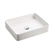 Fienza Ceramic Range Luciana above-counter ceramic basin by Tilemall, gloss white 510x405mm, rounded corners