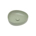 Fienza Pebble Small Slim Edge Basin Ceramic 400x395x100mm Above Counter Matte Olive
