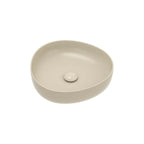 Fienza Pebble Small Slim Edge Basin Ceramic 400x395x100mm Above Counter Matte Khaki