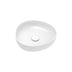 Fienza Pebble Small Slim Edge Basin Ceramic 400x395x100mm Above Counter Matte White