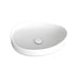 Fienza Pebble Medium Slim Edge Basin Ceramic 500x400x100mm Above Counter Gloss White