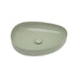 Fienza Pebble Medium Slim Edge Basin Ceramic 500x400x100mm Above Counter Matte Olive
