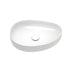 Fienza Pebble Medium Slim Edge Basin Ceramic 500x400x100mm Above Counter Matte White