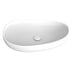 Fienza Pebble Large Slim Edge Basin Ceramic 650x400x100mm Above Counter Gloss White