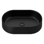 Fienza Aluca Pill Above Counter Basin 510x310x120mm Matte Black