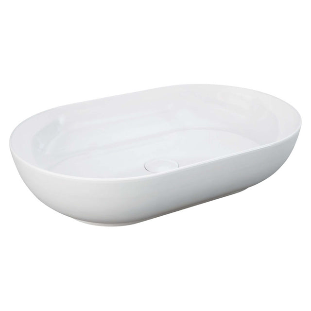 Fienza Rak Feeling Oval Above Counter Basin 550x350x130mm Gloss White Bathroom Basin Fienza Default Title
