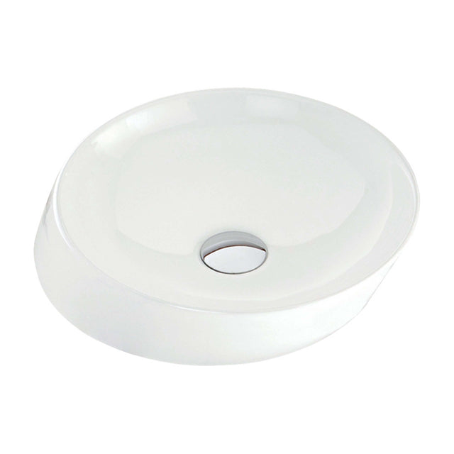 Fienza Alix Above Counter Ceramic Basin 390x350x100mm Gloss White Bathroom Basin Fienza Default Title