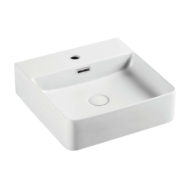 Fienza Petra Mini Above Counter 420x420x120mm Gloss White Bathroom Basin Fienza Default Title