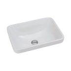 Fienza Sarah Semi Inset Ceramic Basin 440x310x150mm Gloss White
