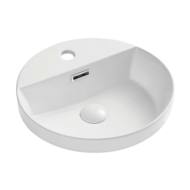 Fienza Reba Semi Inset Basin 390x390x50mm Gloss White with 1 tap hole Bathroom Basin Fienza Default Title