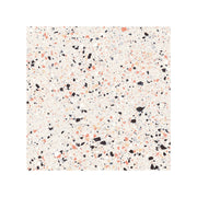 Laguna 600x600mm matt pink terrazzo-look porcelain tile by Tilemall with coral and black aggregate flecks
