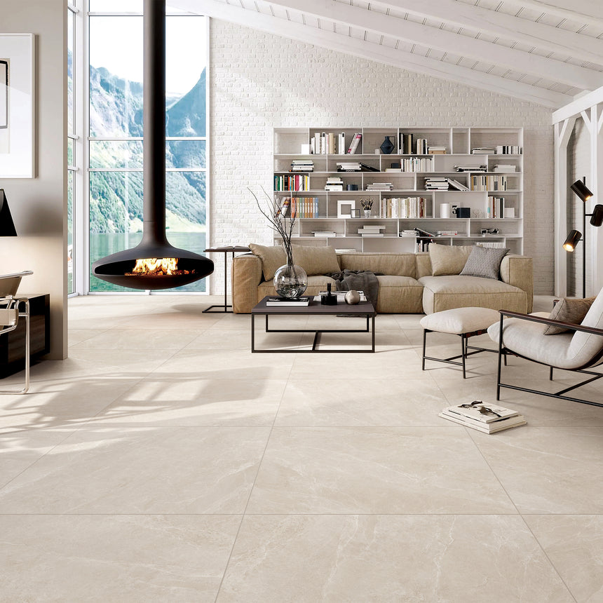 Capri 1200x1200 Matt Nutmeg Marble Look Tiles Tilemall