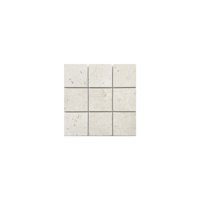 Apollo 100x100 Tumbled White Limestone