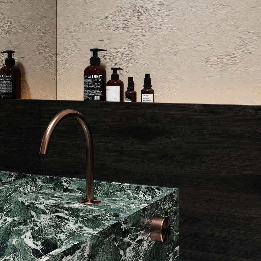 Nero Serenity Basin Arc Spout Brushed Bronze Bath Spout Nero