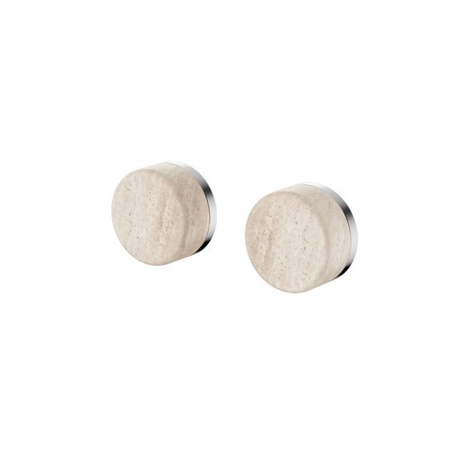 Nero Serenity Wall Top Assembly With Rome Travertine Handle Chrome Tapware Nero Default Title