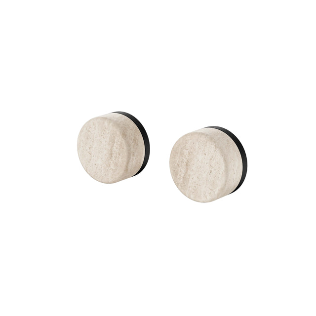 Nero Serenity Wall Top Assembly With Rome Travertine Handle Matte Black Tapware Nero Default Title