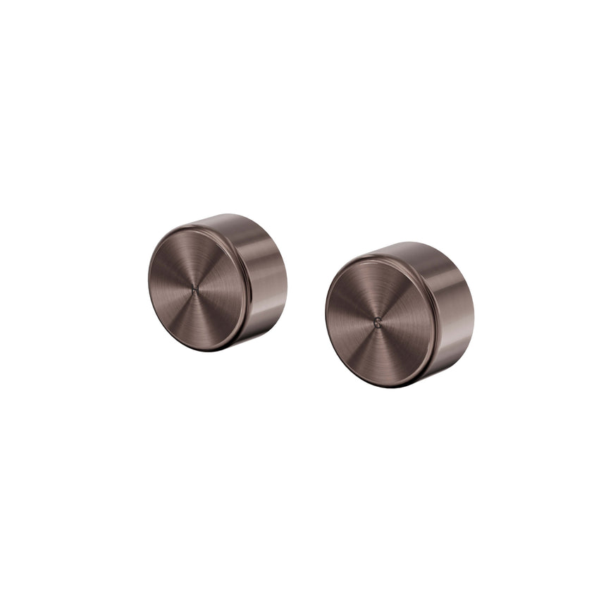 Nero Serenity Wall Top Assembly With Metal Handle Brushed Bronze Tapware Nero Default Title
