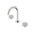 Nero Serenity Basin Set Arc Spout With Carrara Handle Brushed Nickel