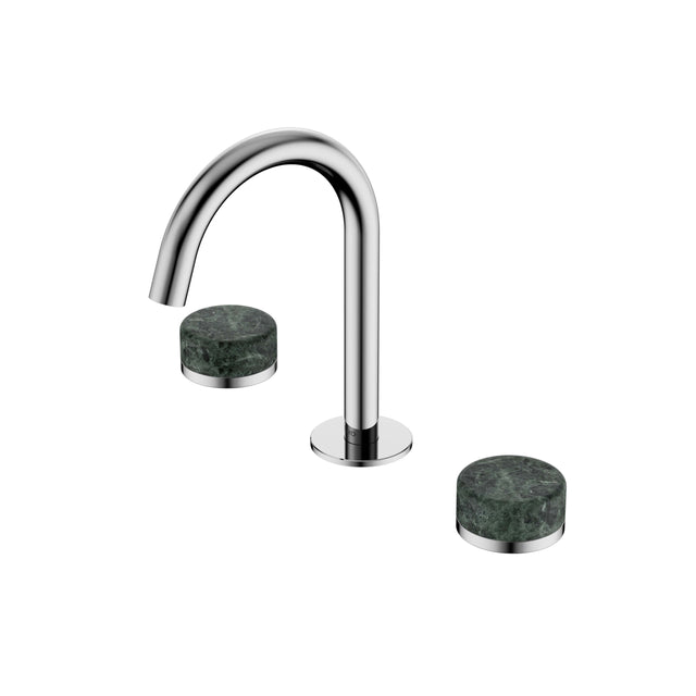 Nero Serenity Basin Set Arc Spout With Verde Alpi Handle Chrome Tapware Nero Default Title