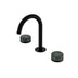 Nero Serenity Basin Set Arc Spout With Verde Alpi Handle Matte Black