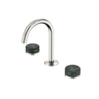 Nero Serenity Basin Set Arc Spout With Verde Alpi Handle Brushed Nickel