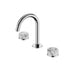 Nero Serenity Basin Set Arc Spout With Arabescato Corchia Handle Chrome