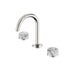 Nero Serenity Basin Set Arc Spout With Arabescato Corchia Handle Brushed Nickel