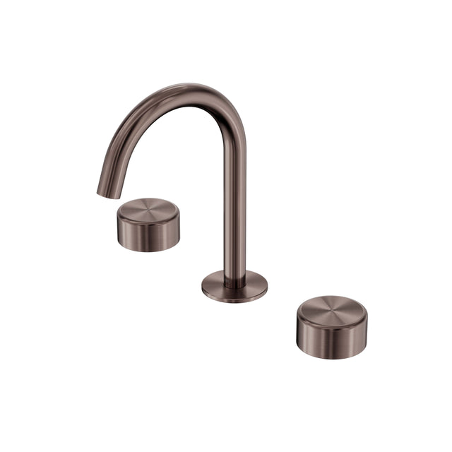 Nero Serenity Basin Set Arc Spout With Metal Handle Brushed Bronze Tapware Nero Default Title