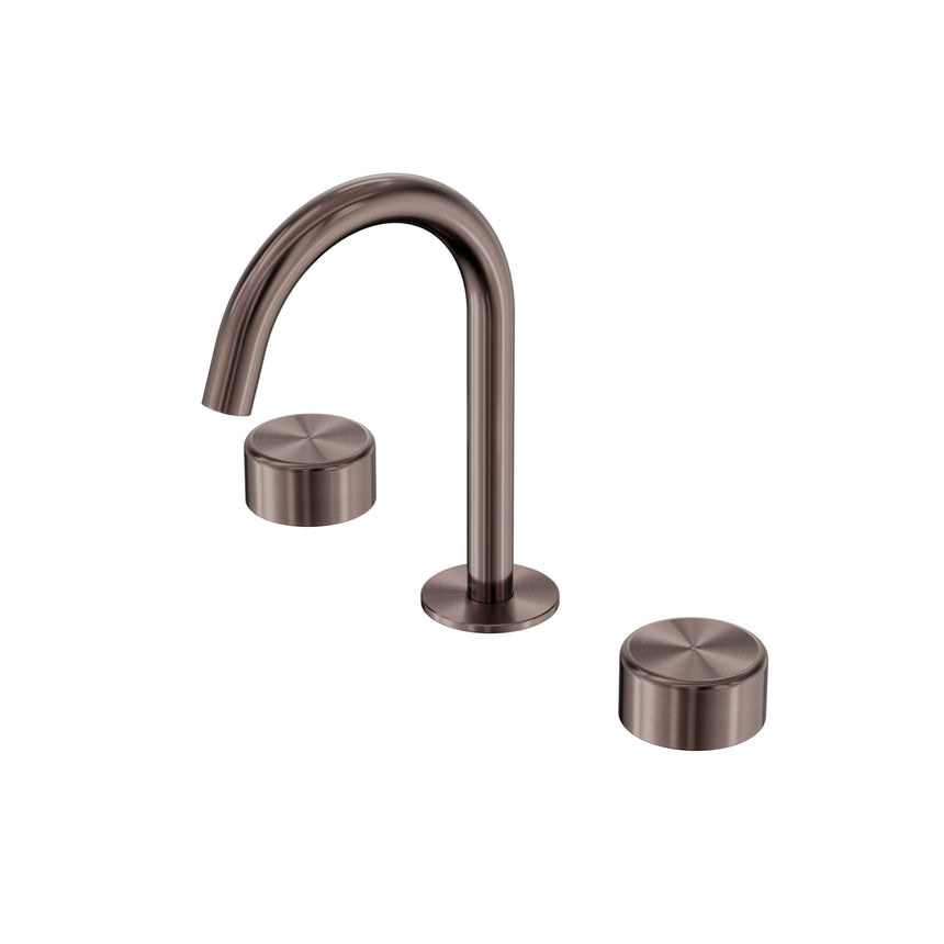 Nero Serenity Basin Set Arc Spout With Metal Handle Brushed Bronze Tapware Nero Default Title