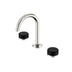 Nero Serenity Basin Set Arc Spout With Marquina Black Handle Brushed Nickel