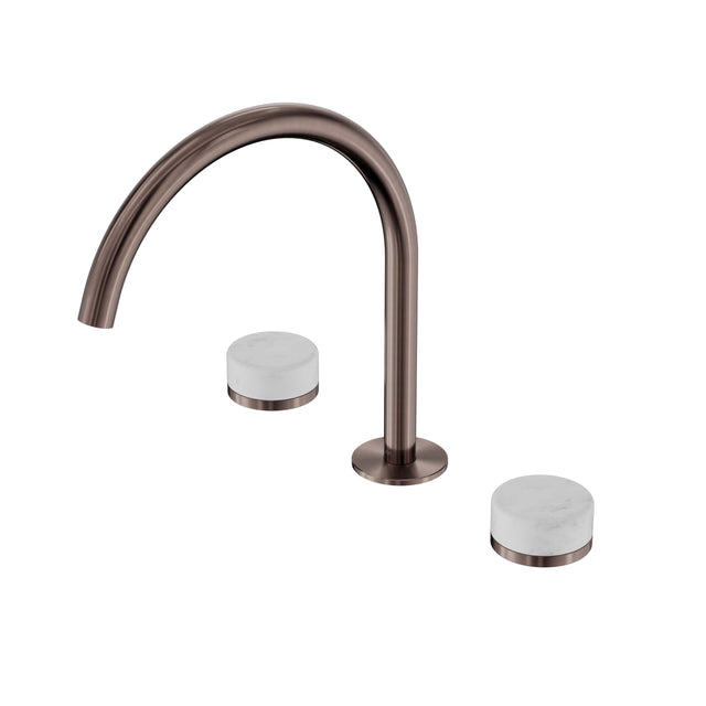 Nero Serenity Bath/Kitchen Set Arc Spout With Carrara Handle Brushed Bronze Tapware Nero Default Title