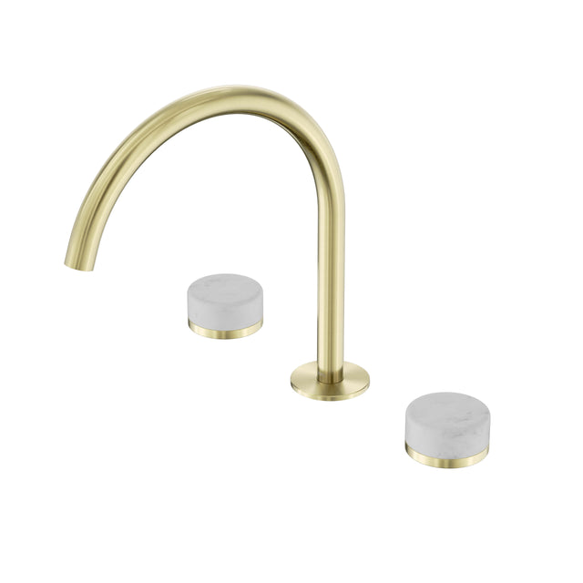 Nero Serenity Bath/Kitchen Set Arc Spout With Carrara Handle Brushed Gold Tapware Nero Default Title