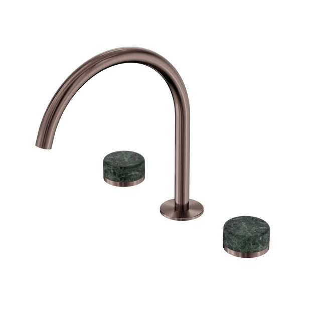 Nero Serenity Bath/Kitchen Set Arc Spout With Verde Alpi Handle Brushed Bronze Tapware Nero Default Title