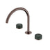 Nero Serenity Bath/Kitchen Set Arc Spout With Verde Alpi Handle Brushed Bronze