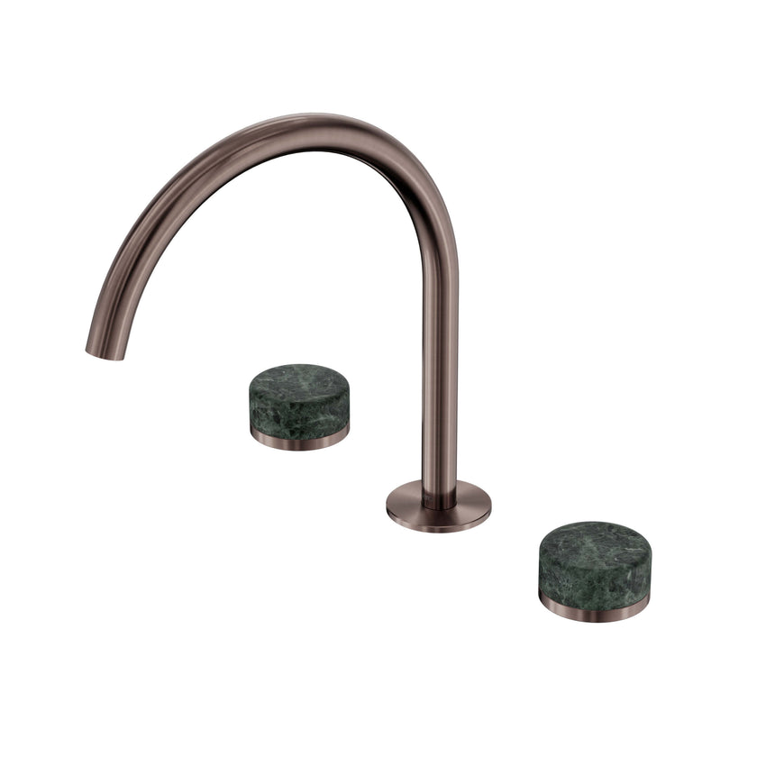 Nero Serenity Bath/Kitchen Set Arc Spout With Verde Alpi Handle Brushed Bronze Tapware Nero Default Title
