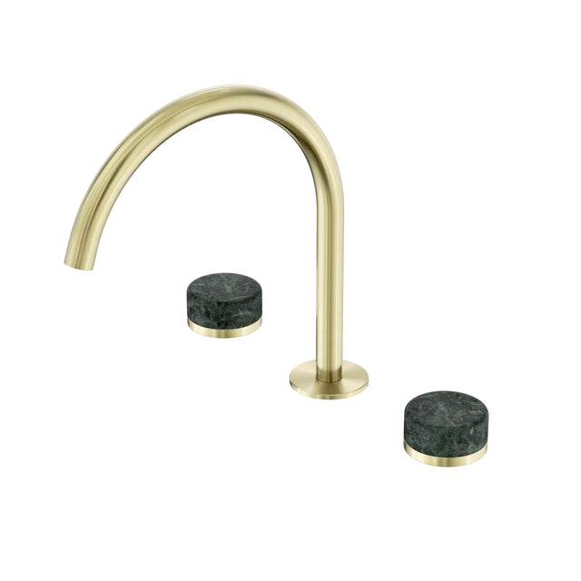 Nero Serenity Bath/Kitchen Set Arc Spout With Verde Alpi Handle Brushed Gold Tapware Nero Default Title