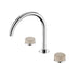 Nero Serenity Bath/Kitchen Set Arc Spout With Rome Travertine Handle Chrome