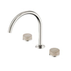 Nero Serenity Bath/Kitchen Set Arc Spout With Rome Travertine Handle Brushed Nickel