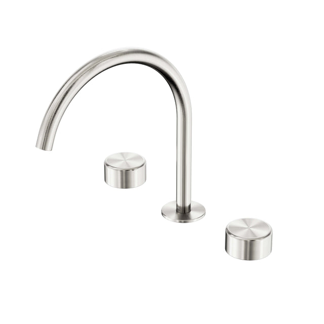 Nero Serenity Bath/Kitchen Set Arc Spout With Metal Handle Brushed Nickel Tapware Nero Default Title