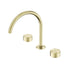 Nero Serenity Bath/Kitchen Set Arc Spout With Metal Handle Brushed Gold