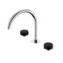Nero Serenity Bath/Kitchen Set Arc Spout With Marquina Black Handle Chrome