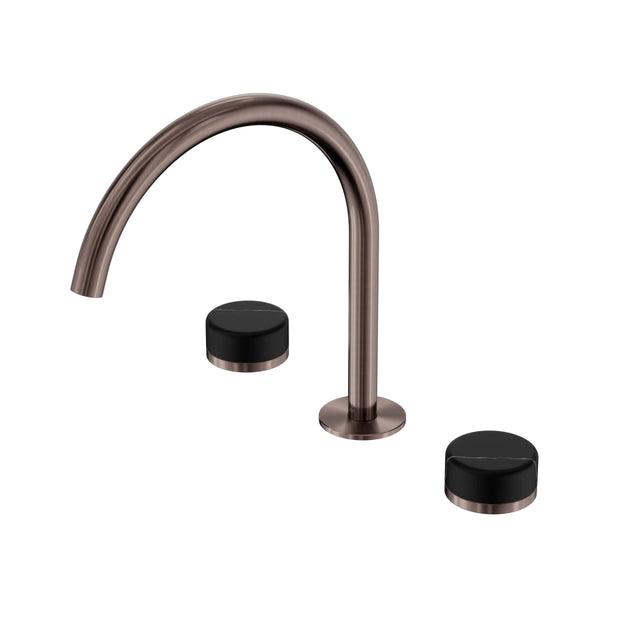Nero Serenity Bath/Kitchen Set Arc Spout With Marquina Black Handle Brushed Bronze Tapware Nero Default Title