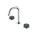 Nero Serenity Basin Set Edge Spout With Verde Alpi Handle Chrome
